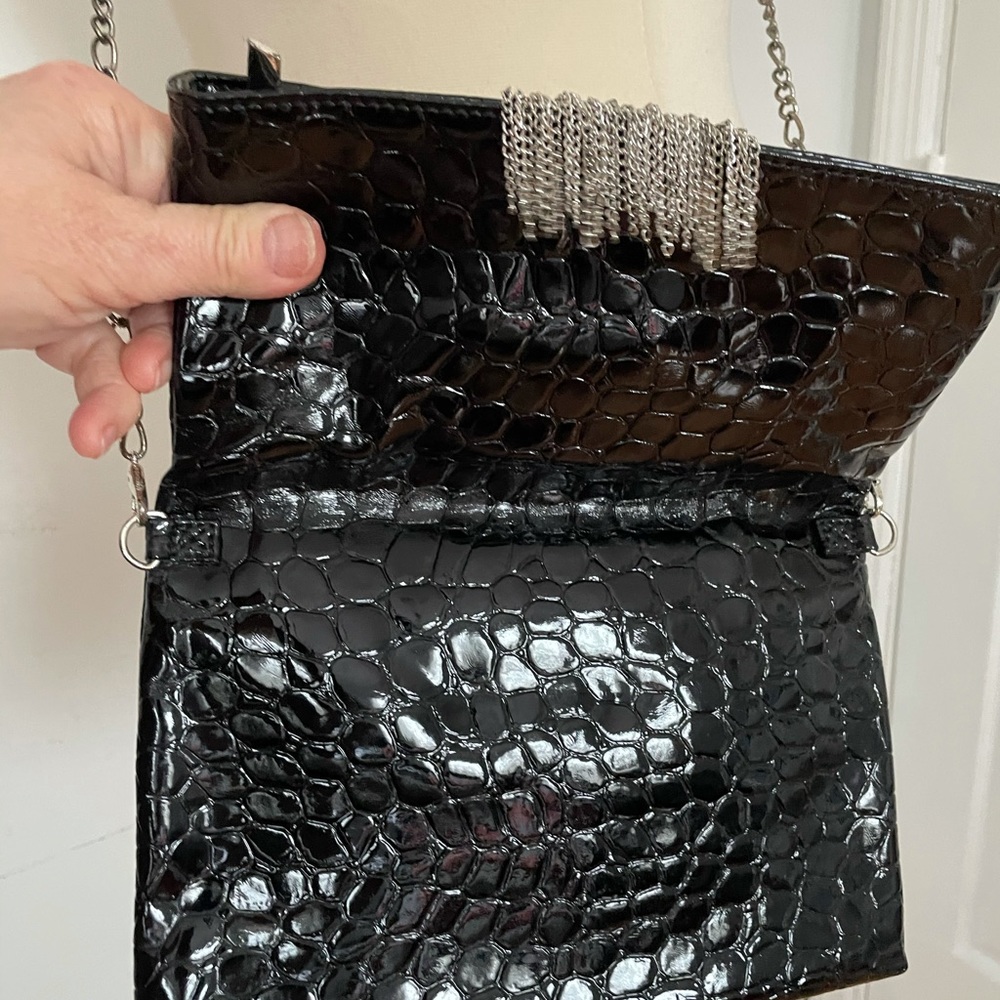 White House Black Market black crossbody/clutch - Picture 5 of 10